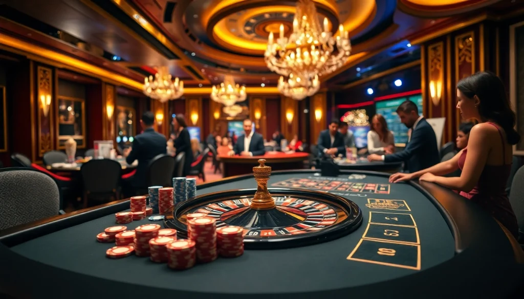 Experience thrilling online gambling with luongsontv at a luxurious casino setup.