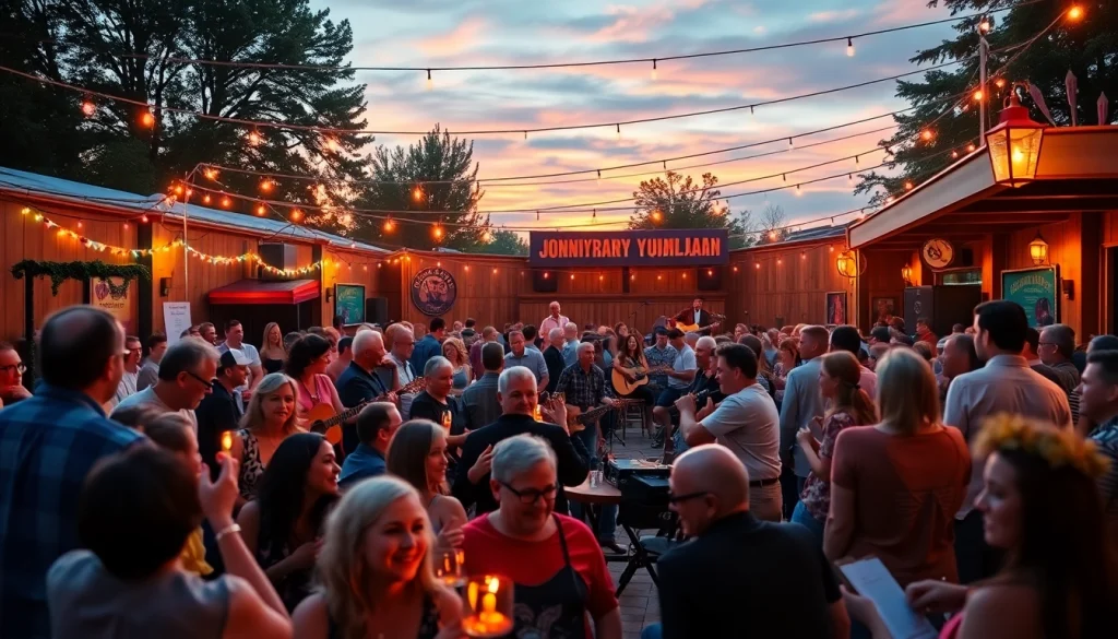 Celebrate at the Johnny Cash Birthday Bash, showcasing vibrant festivities and live music.