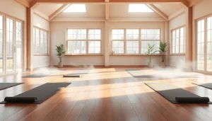 自然光が差し込む穏やかなスタジオ環境でのホットヨガ おすすめ