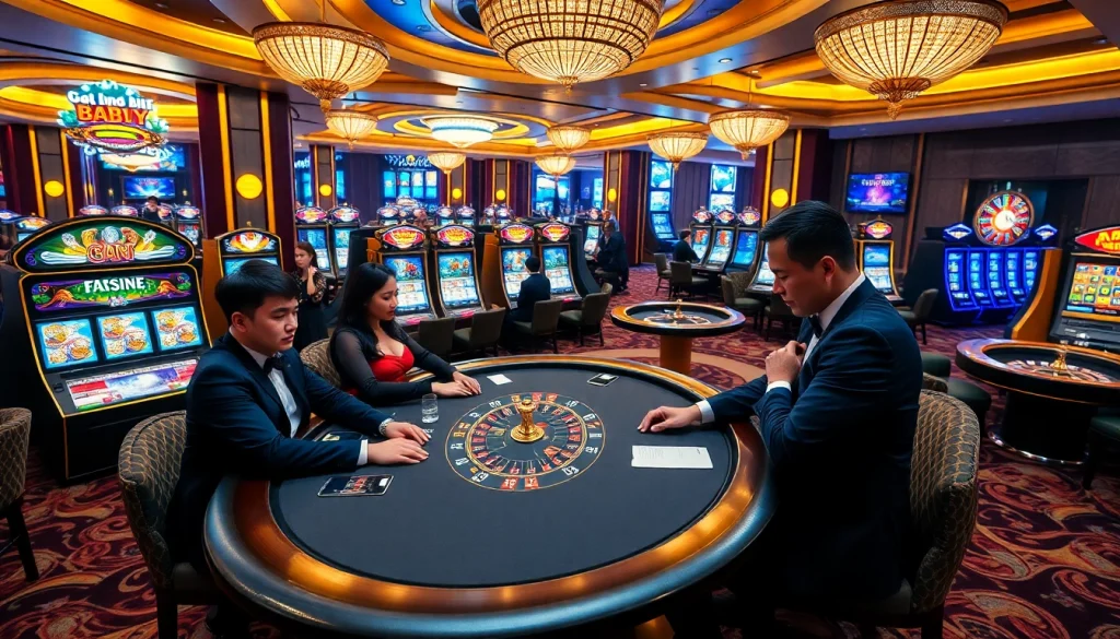 Engaging players strategize at a blackjack table in https://789win.associates/ casino scene.