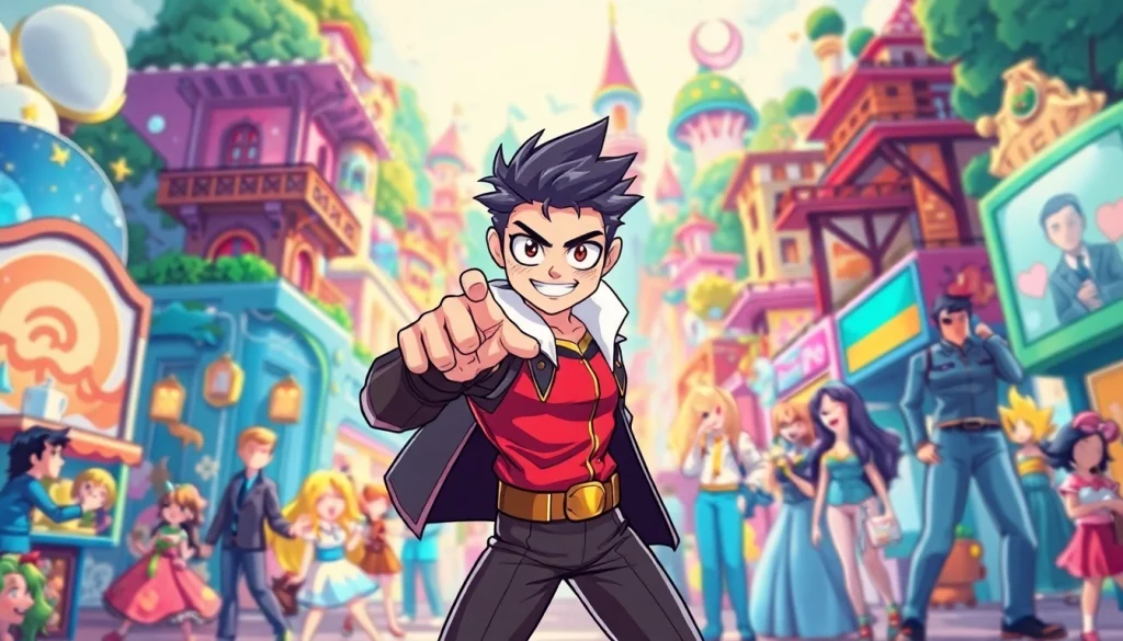 무료웹툰 감상하는 다양한 캐릭터들이 있는 장면을 담은 이미지