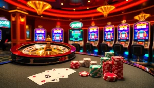Experience the excitement of go88 at a luxurious casino with vibrant games and winning moments.