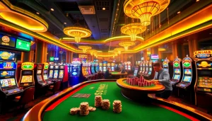 Experience high-stakes action at OK365 with vibrant casino tables and thrilling slot machines.