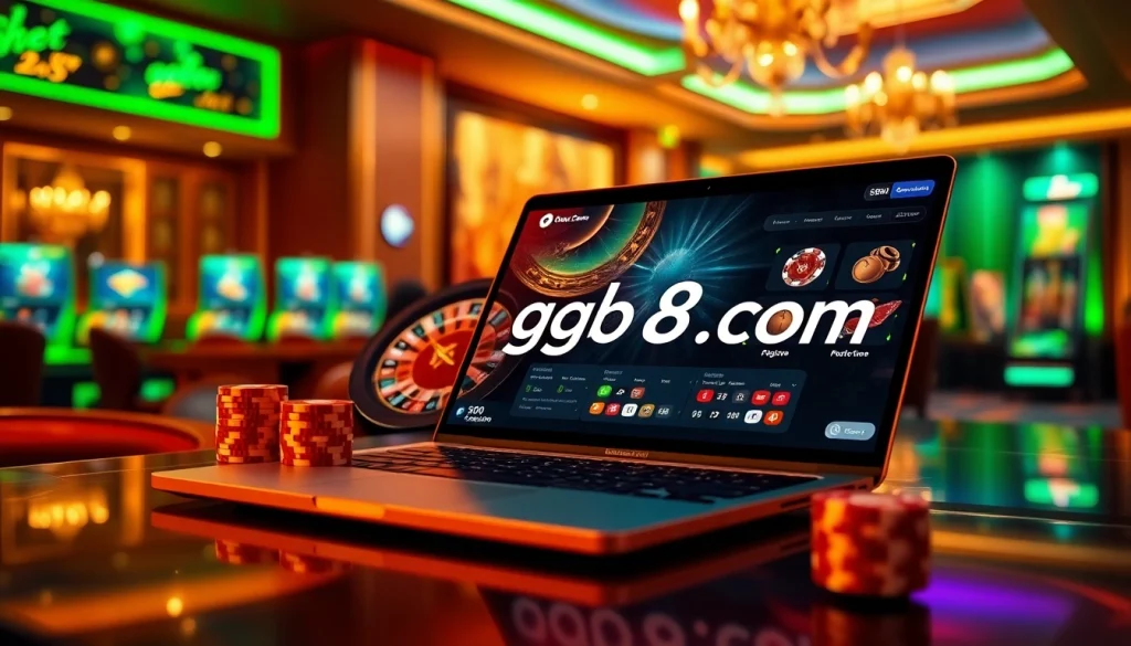 Experience the thrilling excitement of online gambling at gg88 com with engaging casino visuals.