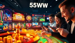 Experience the thrill of 55WW online casino with vibrant games and engaged players.