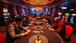Experience the thrill of gaming at MM88's sophisticated casino tables filled with excitement.