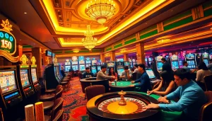 Engaged players enjoying poker games at i5bet's vibrant online casino