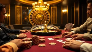 Exciting poker game at a high-stakes table on the hidden wiki dark web.