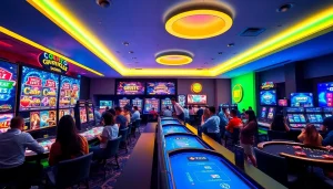 Engaging atmosphere of 222O online gaming platform with players enjoying vibrant slot games.