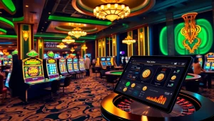 Experience the excitement of the best crypto casinos with vibrant slot machines and engaged players.
