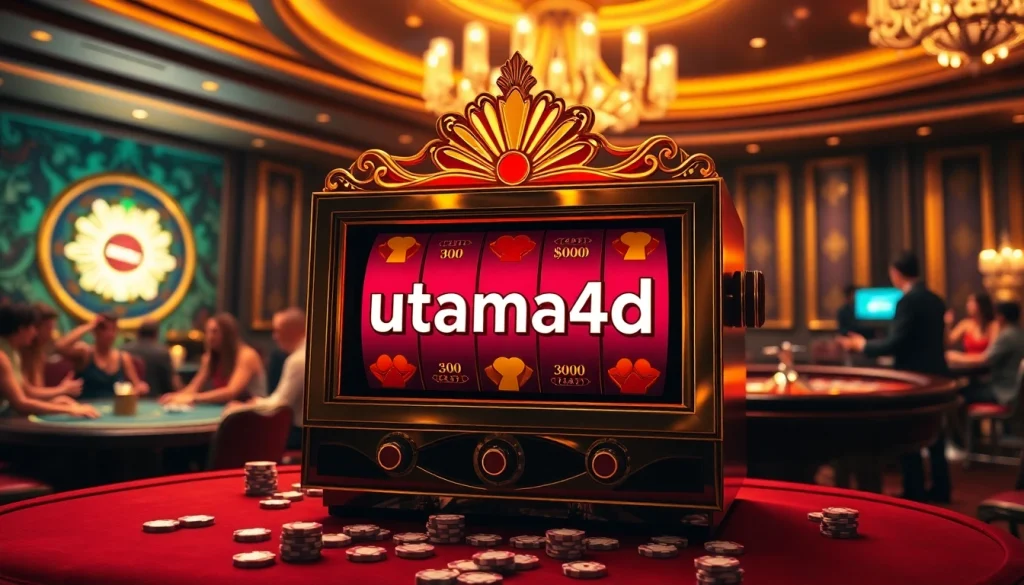 Rasakan sensasi berjudi dengan mesin slot yang menampilkan Utama4D di kasino mewah.