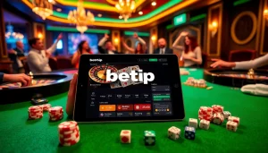 Cảnh cược đầy hứng khởi với ứng dụng BetVIP được hiển thị trên máy tính bảng giữa các trò chơi casino và những khoảnh khắc ăn mừng sống động.