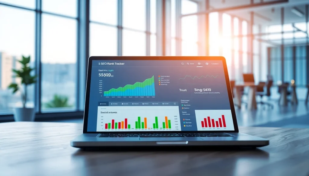 Visualize an effective SEO Rank Tracker through a comprehensive digital dashboard.