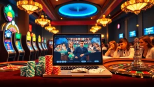 Vivez l'excitation du casino en ligne avec des joueurs à des tables de jeux vibrantes et des machines à sous.