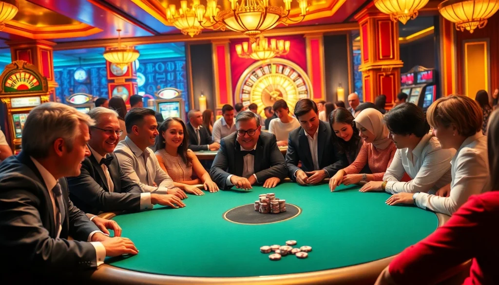 Experience thrilling gameplay at sunwin's luxurious poker tables with players immersed in strategy.