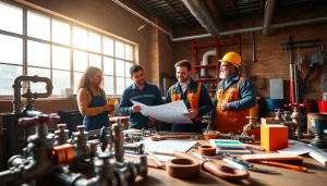 Hands-on plumbing courses in Durban with students learning skills.