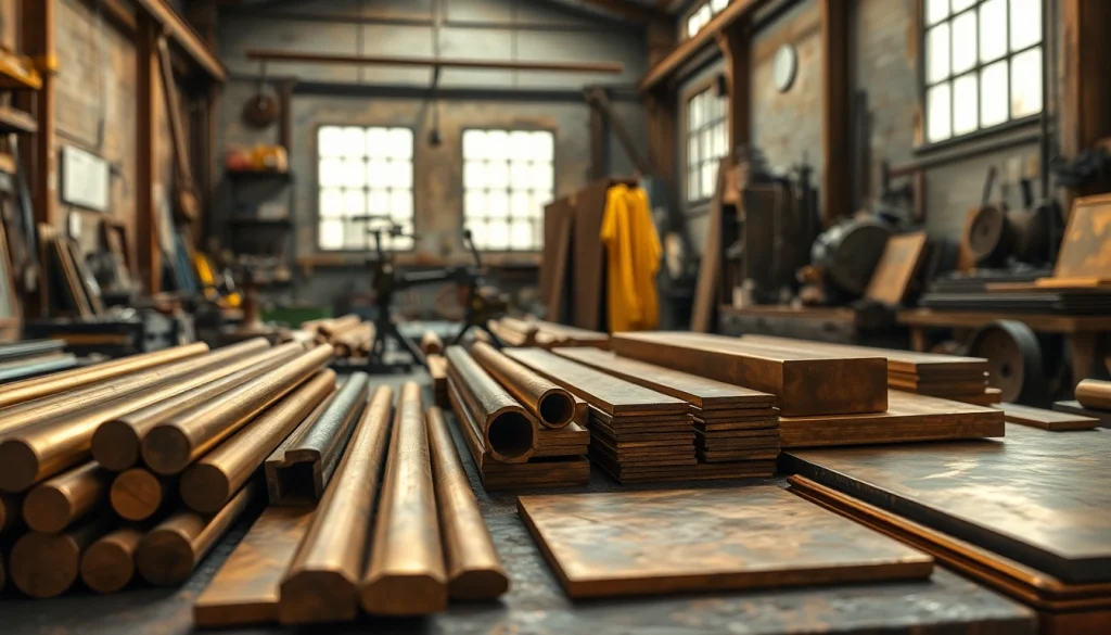 Bara bronz grafitat prezentată într-un atelier de prelucrare a metalelor, evidențiind textura și măiestria sa.