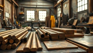 Bara bronz grafitat prezentată într-un atelier de prelucrare a metalelor, evidențiind textura și măiestria sa.