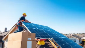 Install renewable energy solutions through solar panel installation in a bright home setting.