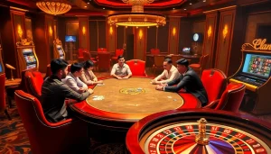 Experience the excitement of online gaming at https://888vnd.org/ with players enjoying a high-stakes poker game.