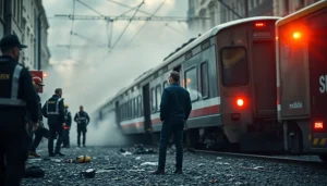 Emergency response aftermath of the spain train crash, highlighting wreckage and first responders