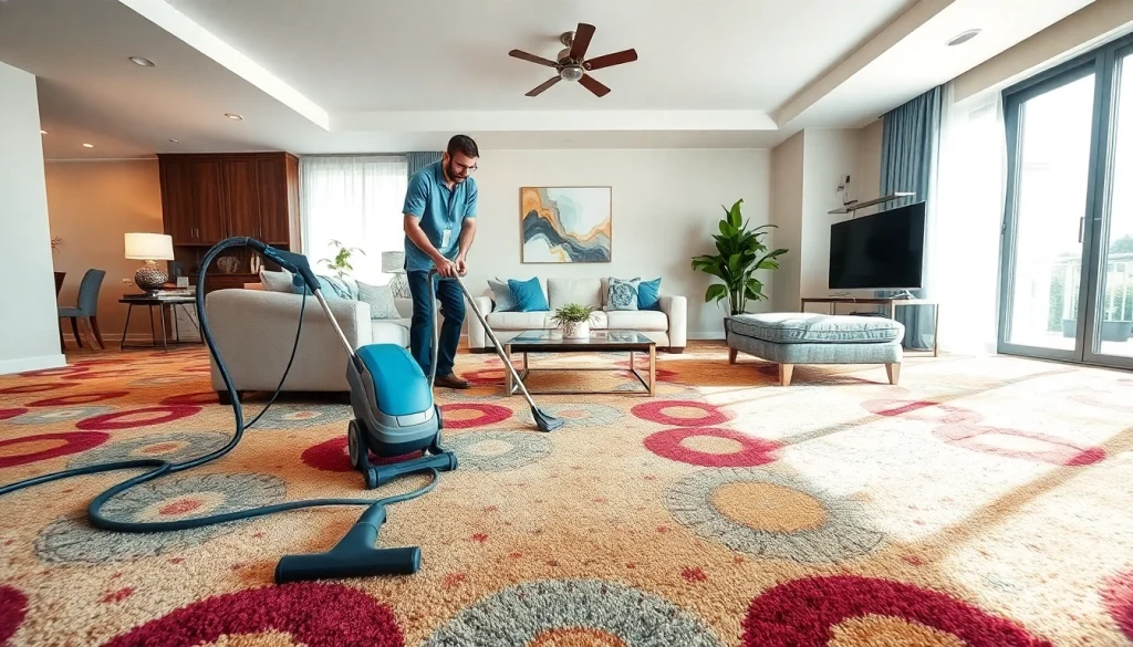 Engaging carpet cleaning roseville ca service revitalizing a colorful rug in a bright living room.