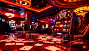 Engaging players enjoying the excitement of slot scatter hitam in a vibrant casino atmosphere.