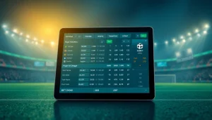 Live betting odds displayed on a modern interface at https://keonhacai.study/, showcasing a football match.